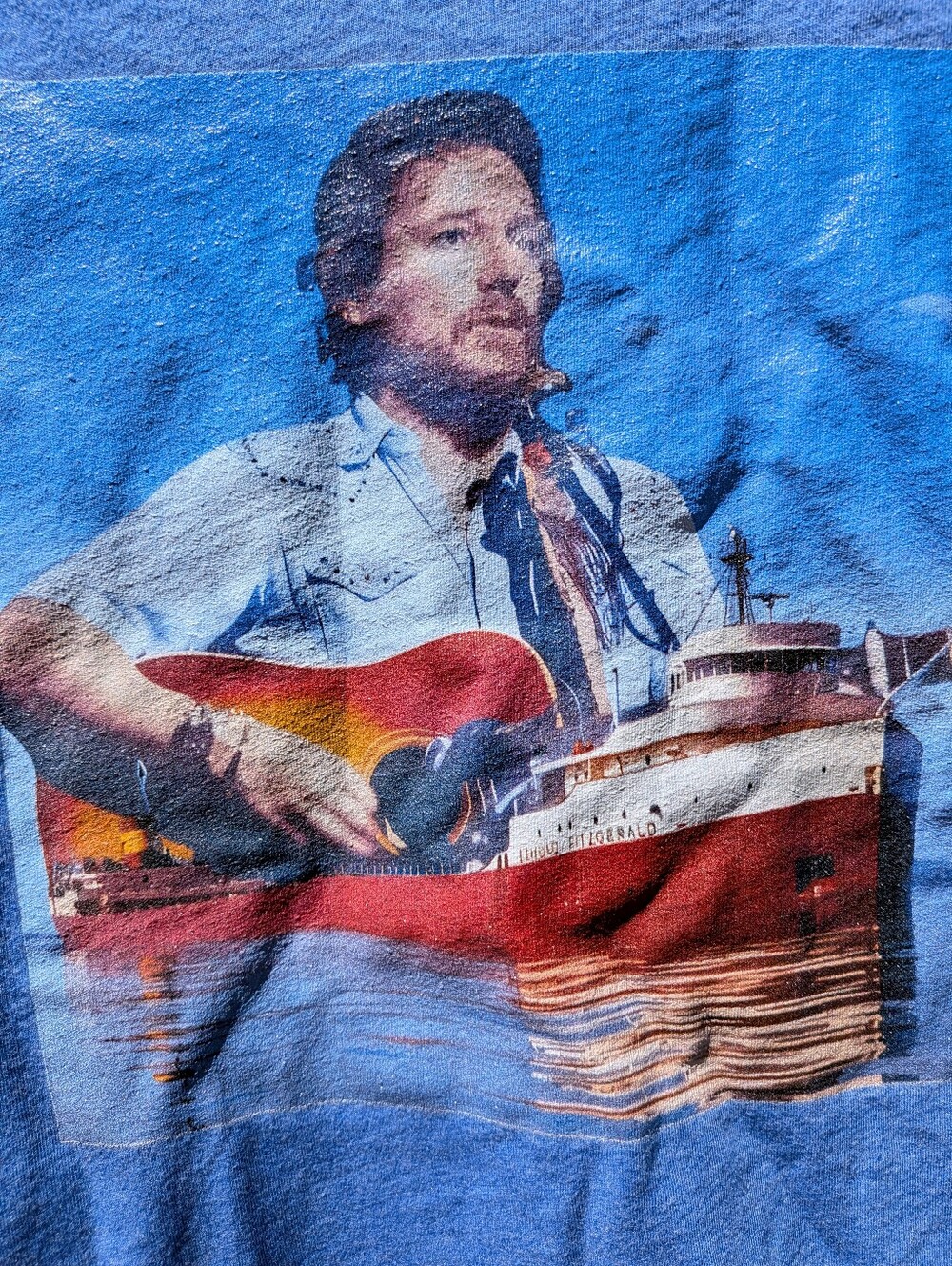 Gordon Lightfoot Edmund Fitzgerald T-shirt Size Extra Large